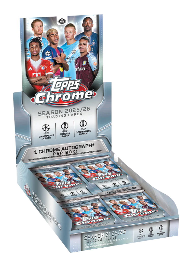 2025/26 Topps Chrome UEFA Club Competitions Flagship Soccer Hobby Box