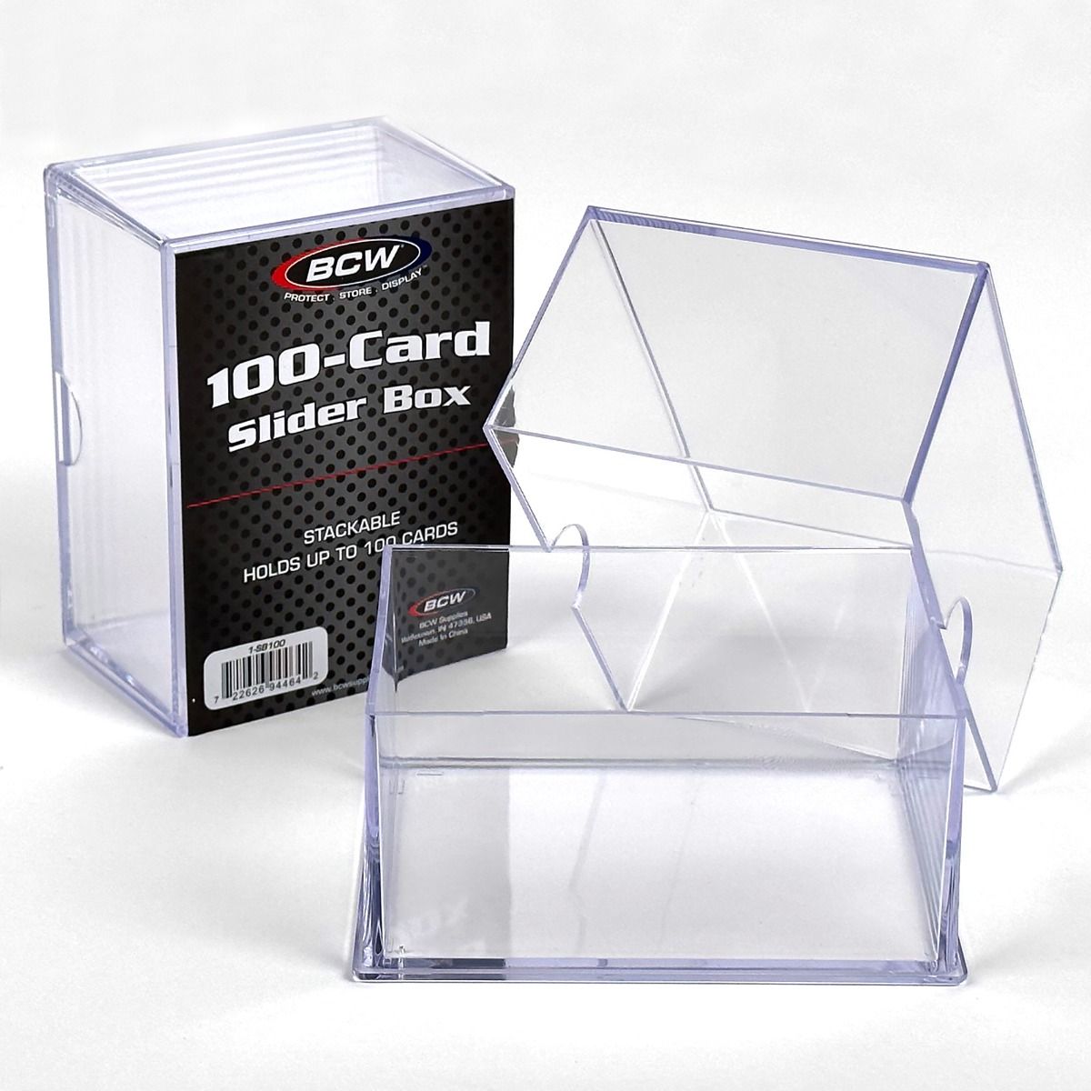 BCW Plastic 2-Piece Slider Box Case 100 Count