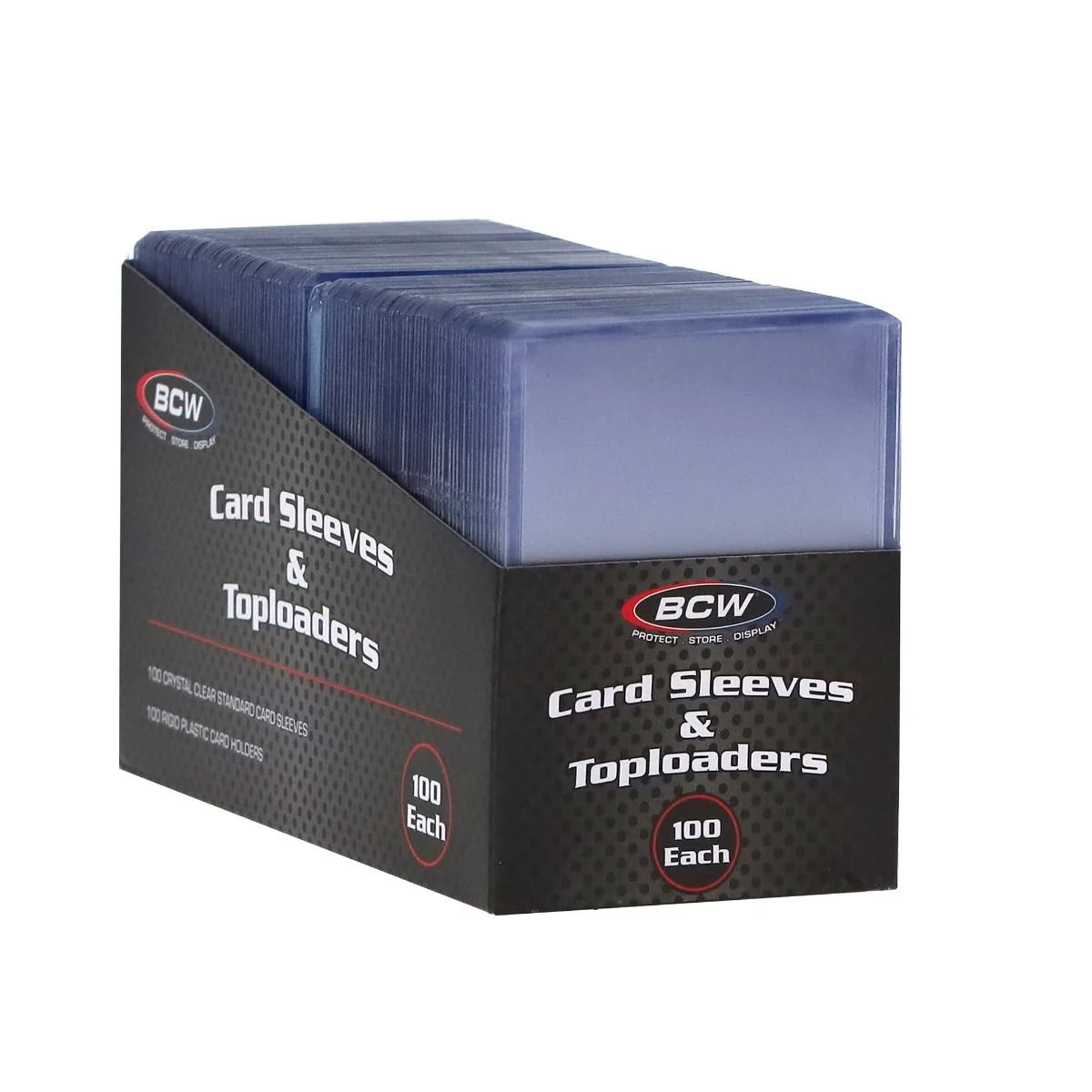 BCW Toploader Standard 3x4 Card Holder - 100 Pack with Sleeves COMBO