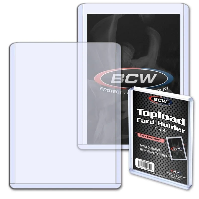 BCW Toploader Thick 9mm 360pt 3x4 Card Holder - EACH