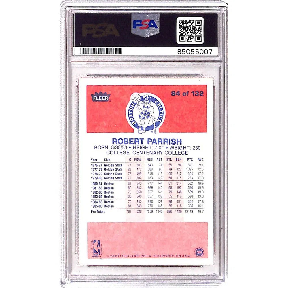1986 Fleer #84 Robert Parrish Autographed / PSA AUTH AUTO