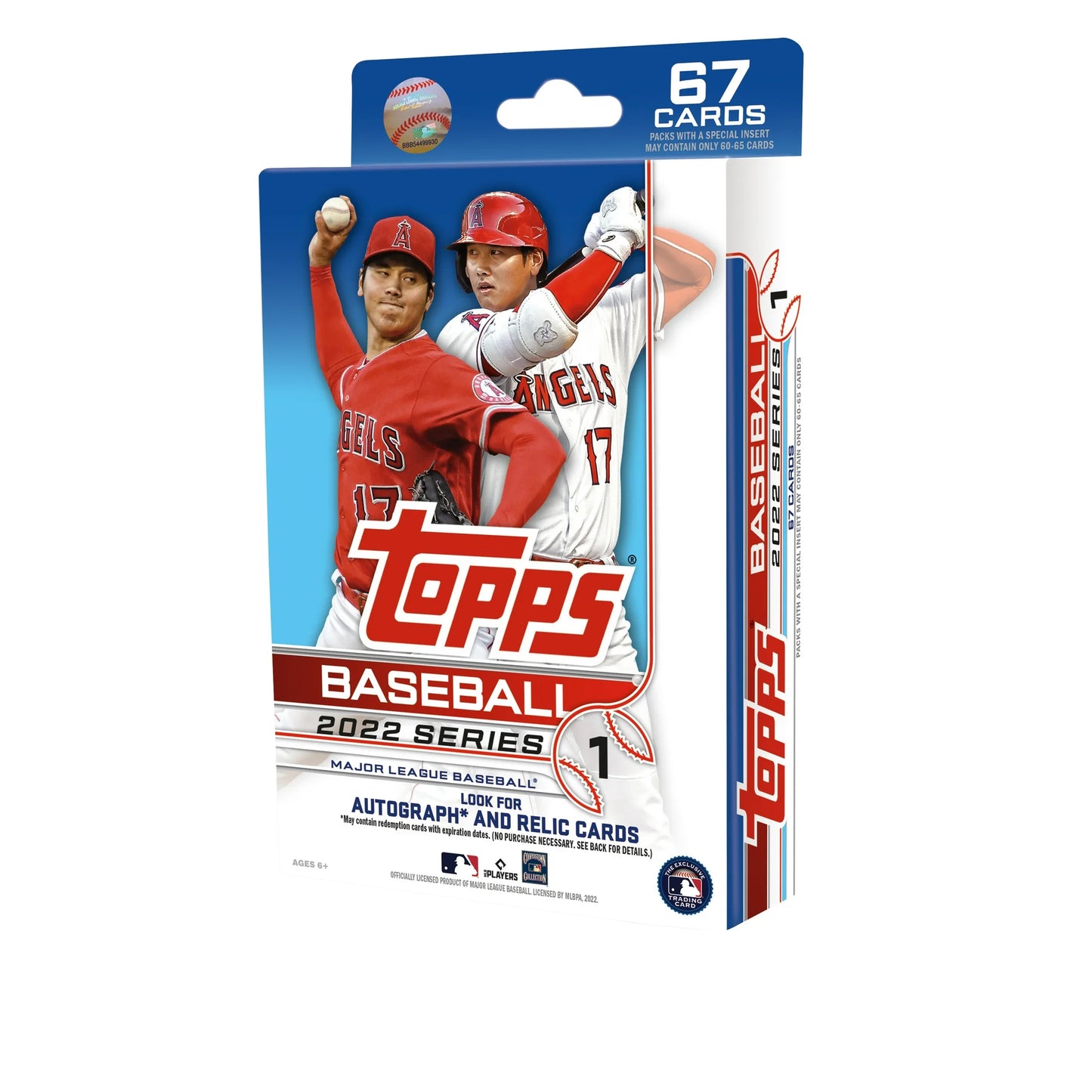 2022 Topps Series 1 Baseball 67-Card Hanger Box