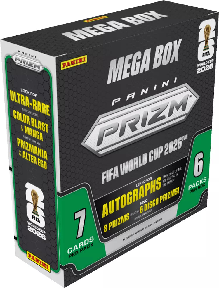 2026 Panini Prizm FIFA World Cup Soccer Mega Box (DSG Green)