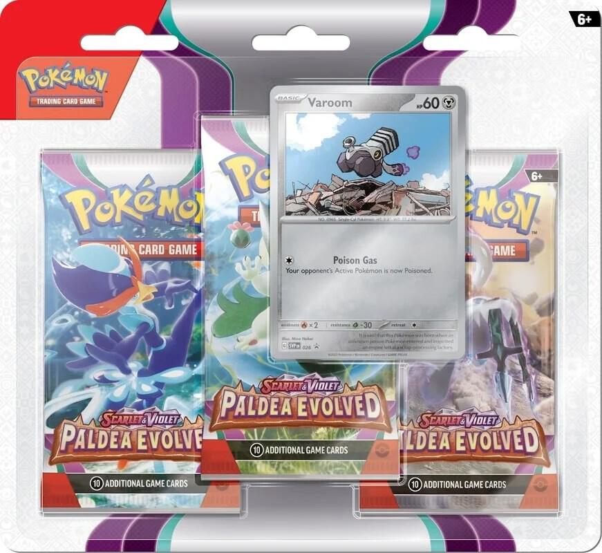 Pokemon SV02 Paldea Evolved 3-Pack Blister