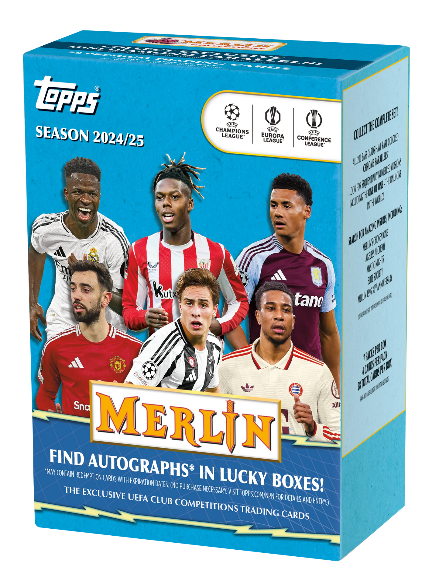 2024/25 Topps Merlin UEFA Club Competitions Flagship Soccer 7-pack Blaster Box