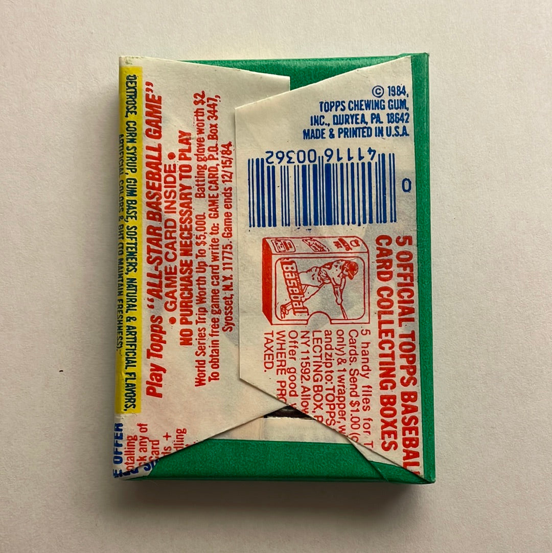 1984 Topps Baseball Wax Pack - 15 Cards