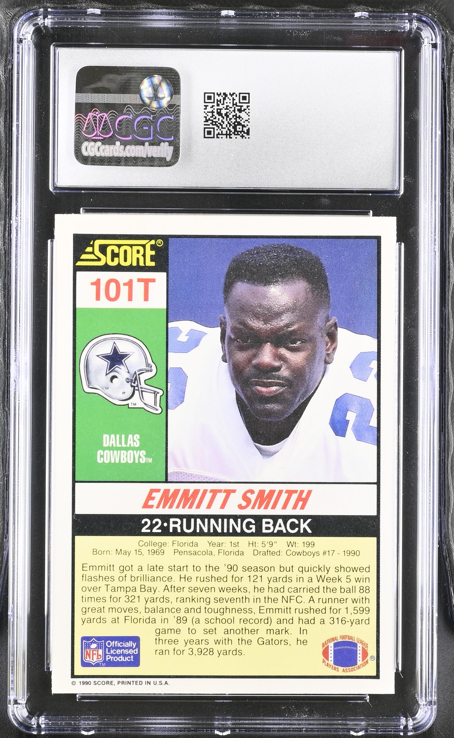 1990 Score Supplemental 101T Emmitt Smith / CGC 9.5 / C1004