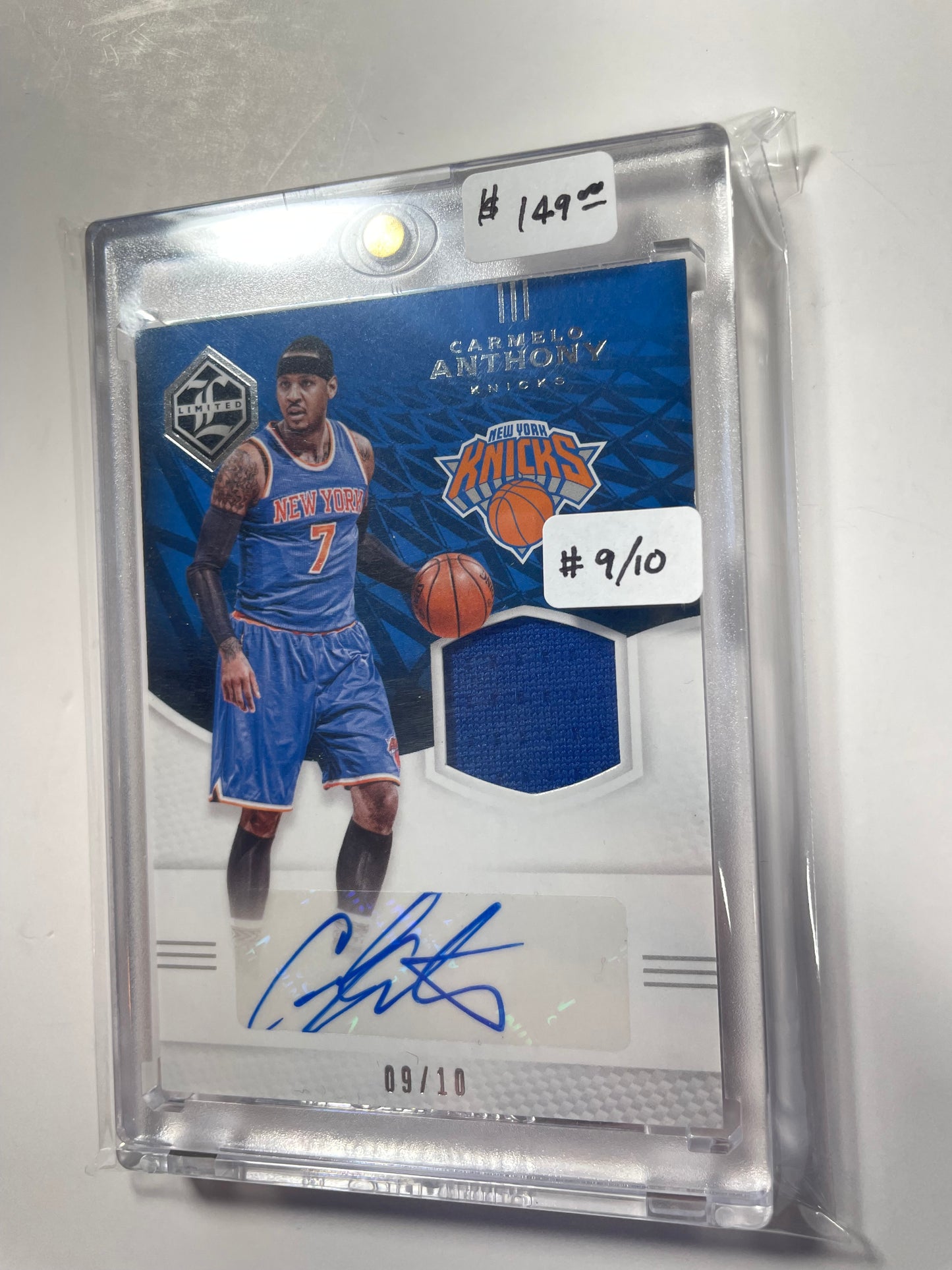 2016/17 Panini Limited #LJS-CA Carmelo Anthony Auto (09/10) / NMMT8