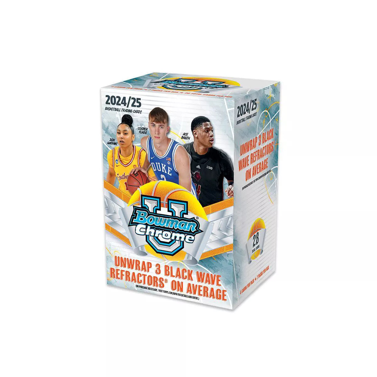 2024/25 Bowman University Chrome Basketball 7-Pack Blaster Box