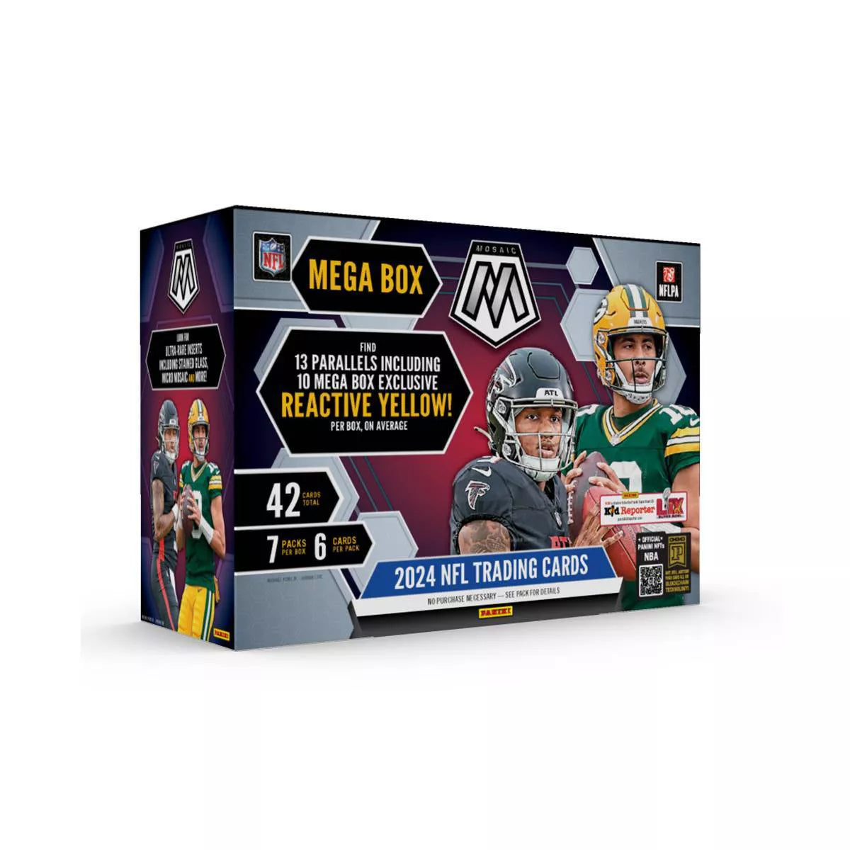 2024 Panini Mosaic NFL Football 7-pack Mega Box (Reactive Yellow)
