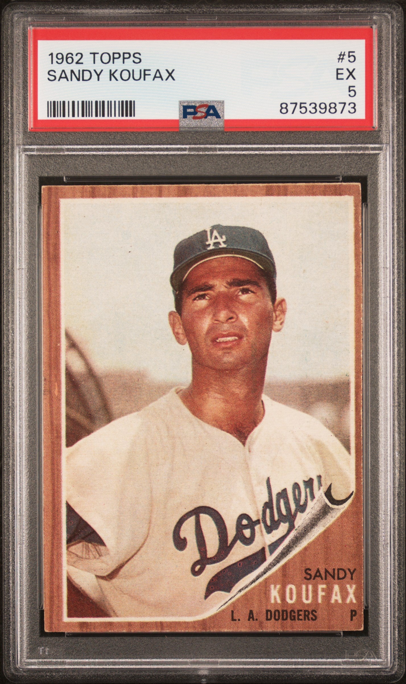 1962 Topps #5 Sandy Koufax / PSA 5 / C9873