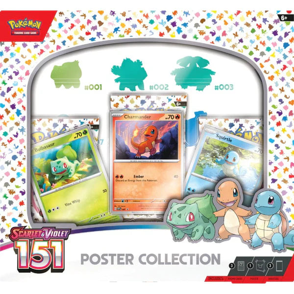 Pokemon SV 151 3-Pack Poster Collection