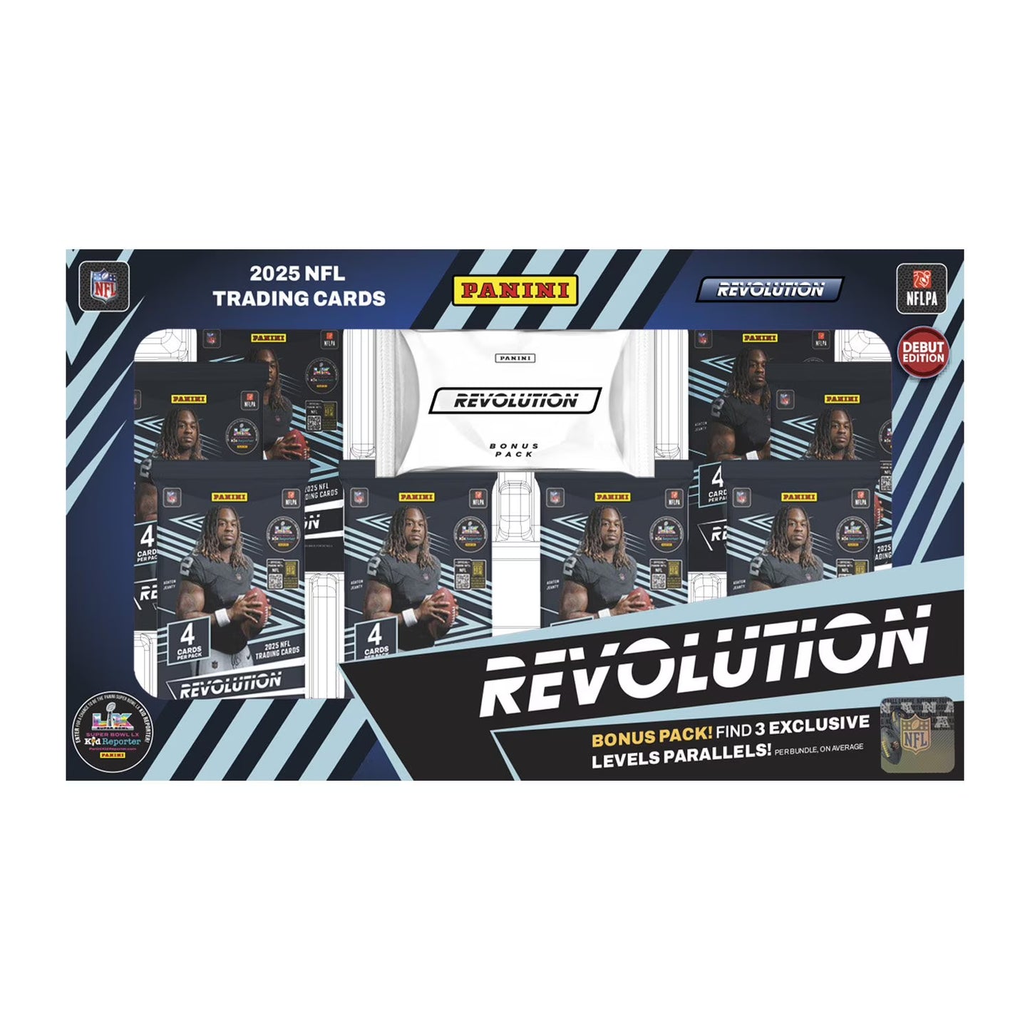 2025 Panini Revolution NFL Football 8-pack Bundle