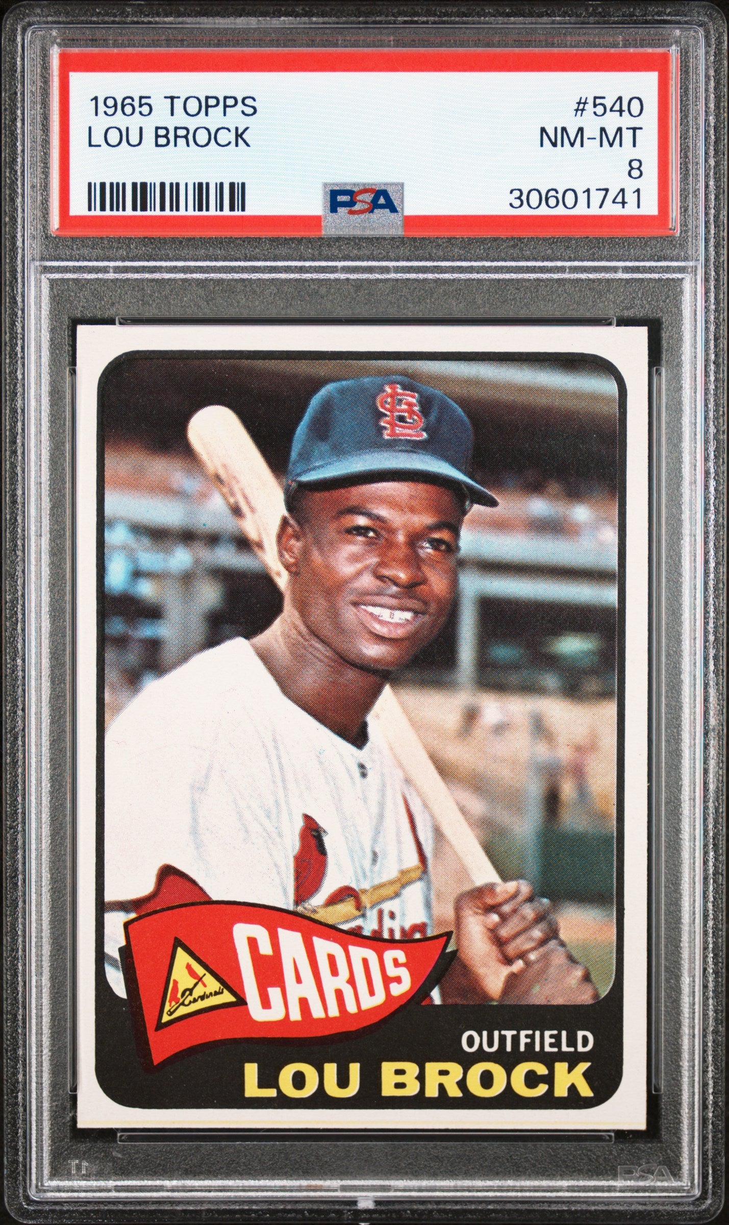 1965 Topps #540 Lou Brock / PSA 8 / C1741