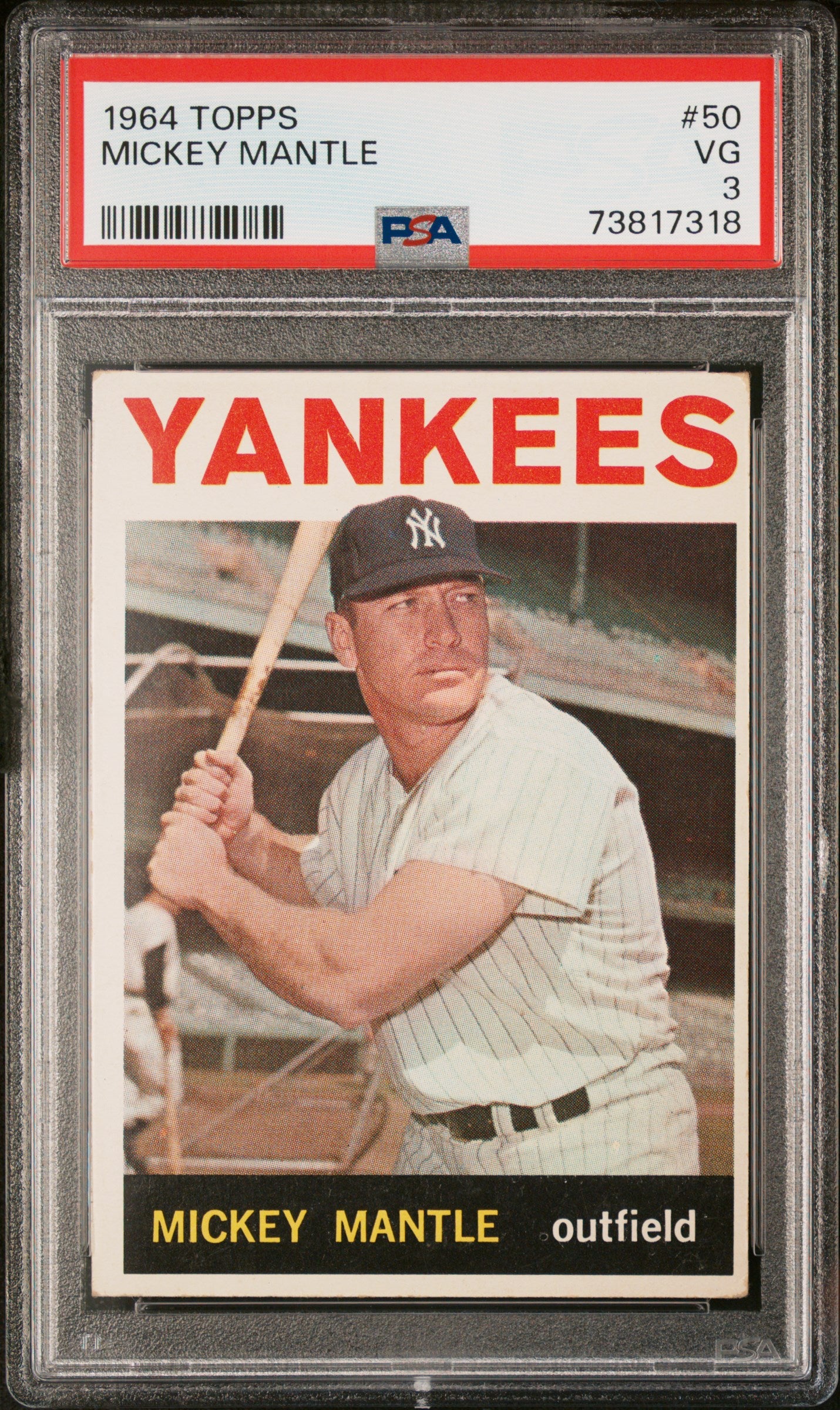 1964 Topps #50 Mickey Mantle / PSA 3 / C7318