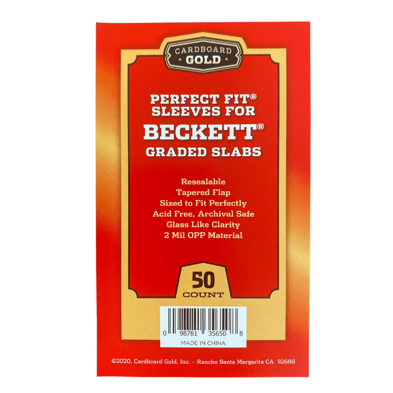 get cards graded beckett Cardboard Gold Perfect Fit Sleeves for Beckett Graded Slabs