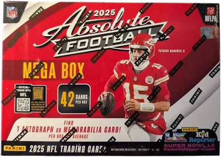 2025 Panini Absolute NFL Football 7-pack Hobby Mega Box (Teal Parallels)