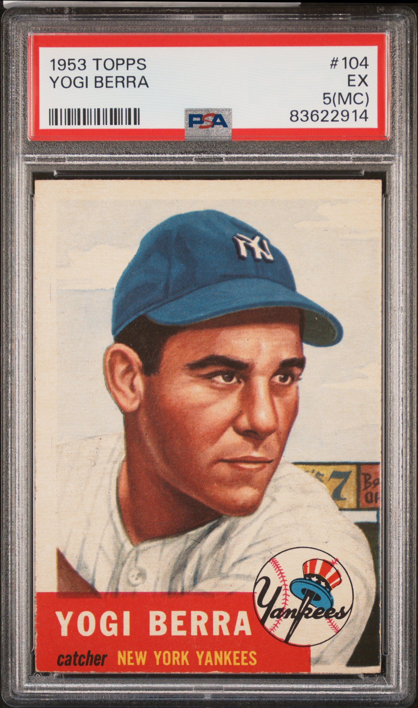 1953 Topps #104 Yogi Berra / PSA 5(MC) / C2914