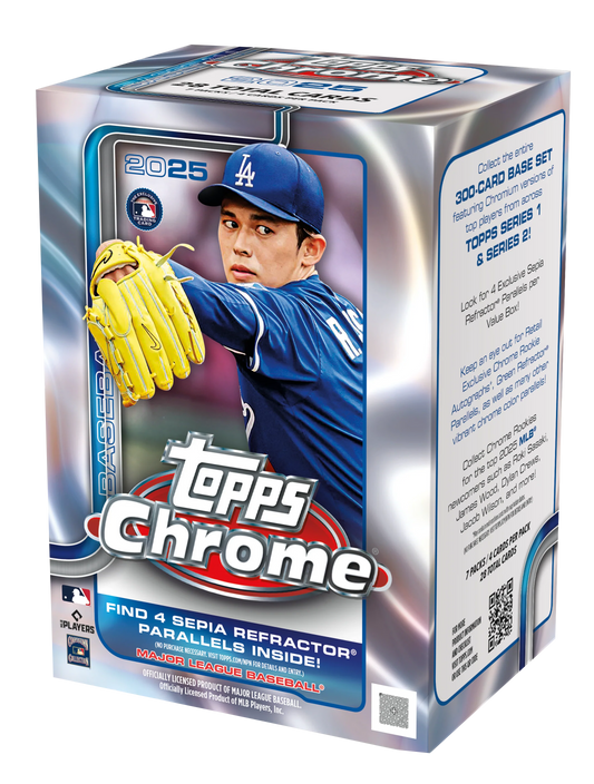 2025 Topps Chrome Baseball 7-Pack Blaster Box