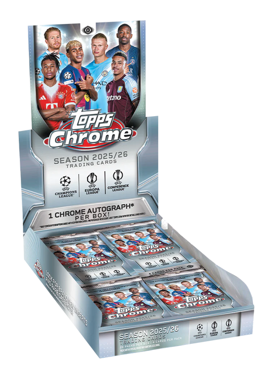 2025/26 Topps Chrome UEFA Club Competitions Flagship Soccer Hobby Box