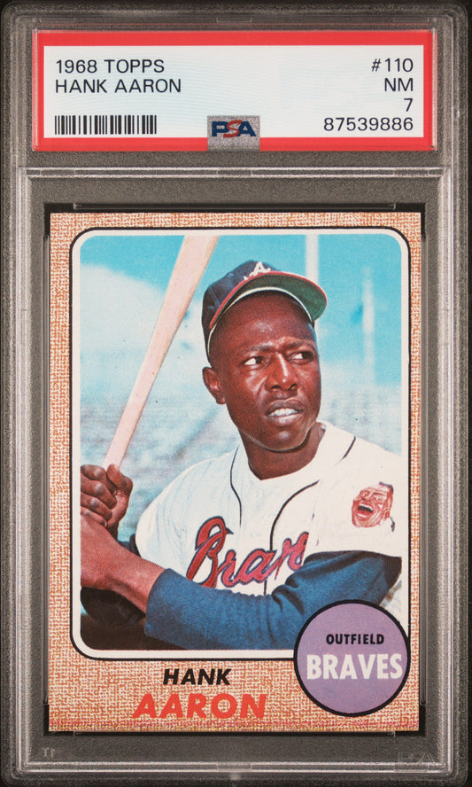 1968 Topps #110 Hank Aaron / PSA 7 / C9886