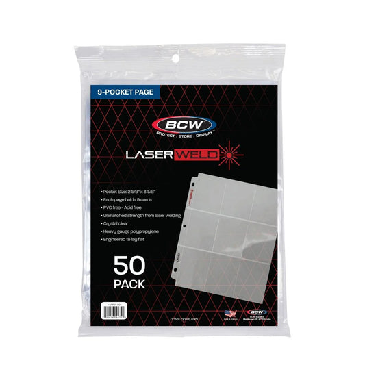 BCW Pages LaserWeld 9 Pocket Page / 50ct Pack