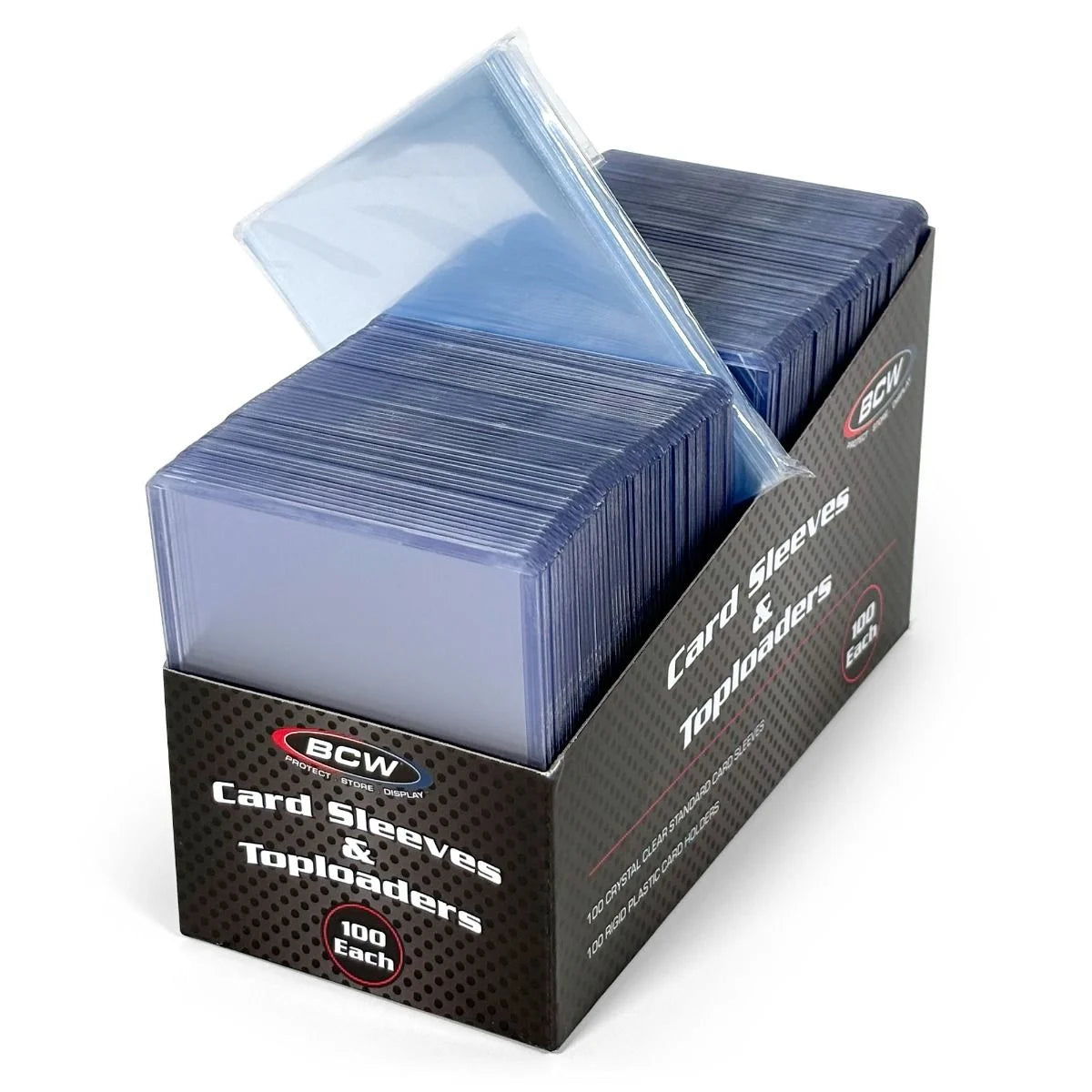 BCW Toploader Standard 3x4 Card Holder - 100 Pack with Sleeves COMBO