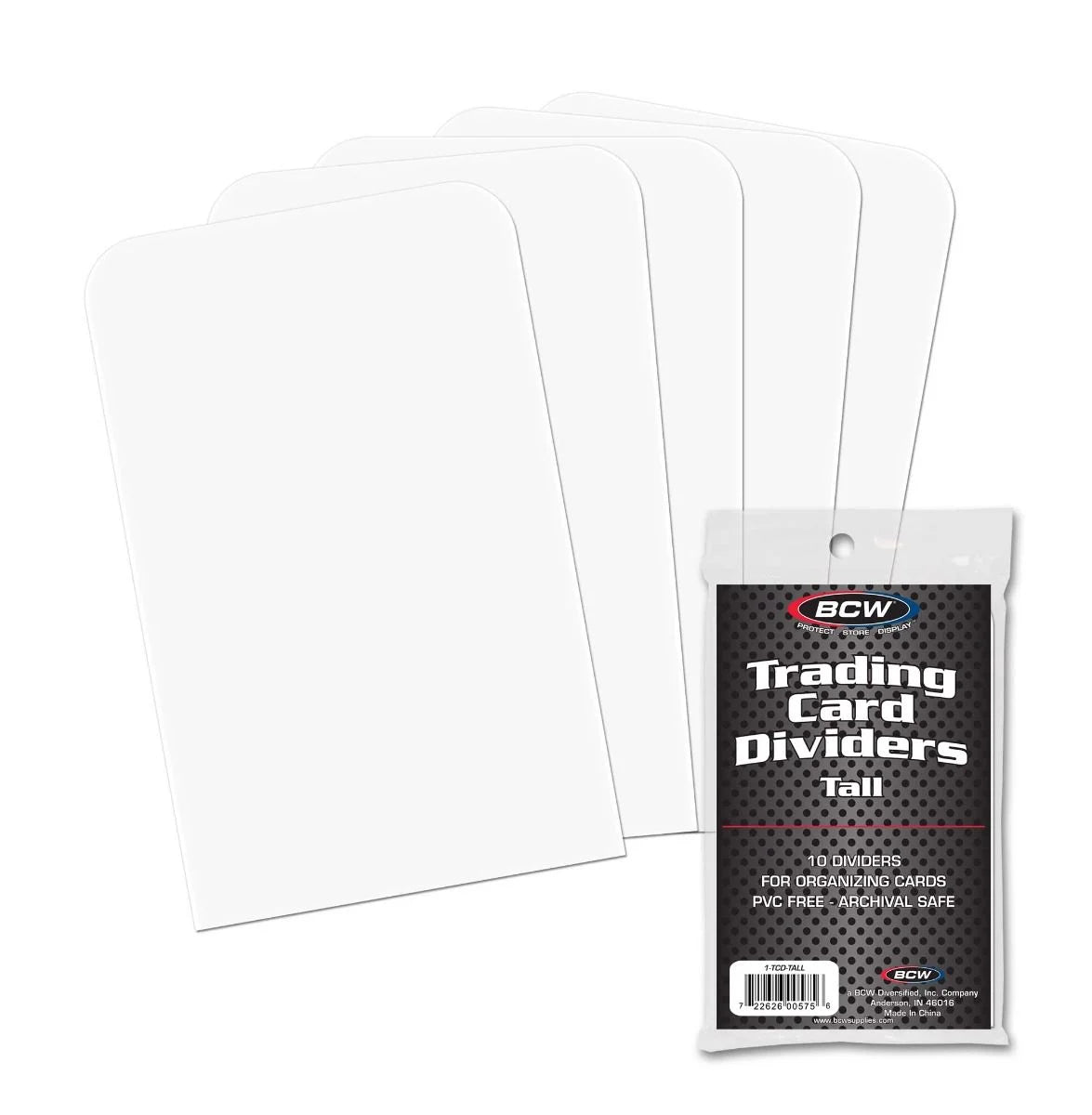 BCW Tall Trading Card Dividers 10 Pack