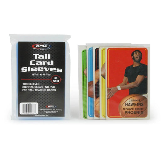 BCW Tall Trading Card Sleeves - 100 pack