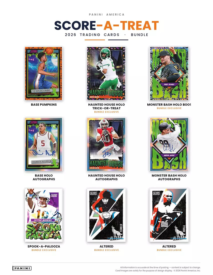 2026 Panini Score-A-Treat Sport Halloween Bundle - 40 Packs