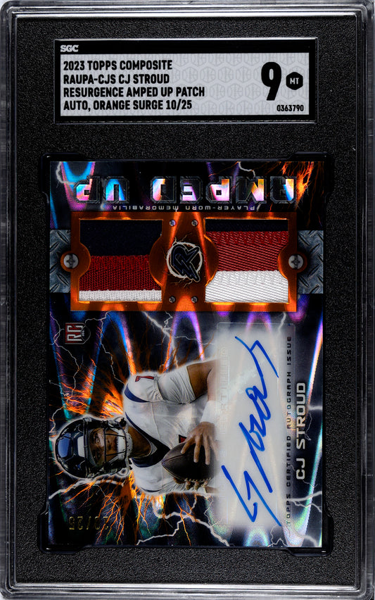 2023 Topps Composite #RAUPA-CJS CJ Stroud RC Amped Up Rookie Patch Auto 10/25) / SGC 9 / C3790
