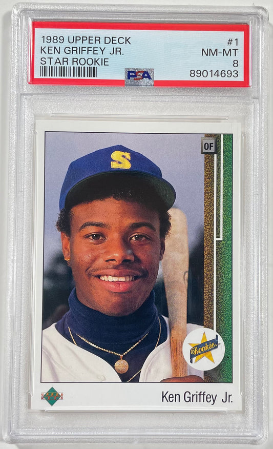 1989 Upper Deck #1 Ken Griffey Jr. Star Rookie RC / PSA 8 / C4693