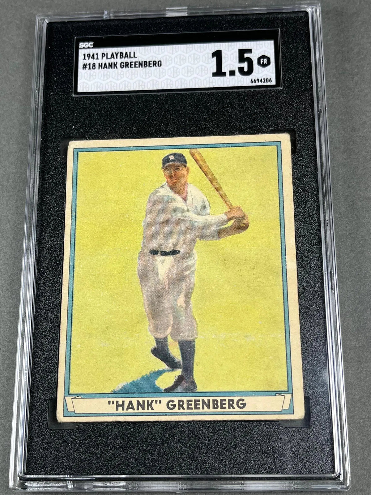 1941 Playball #18 Hank Greenberg / SGC 1.5 / C4206