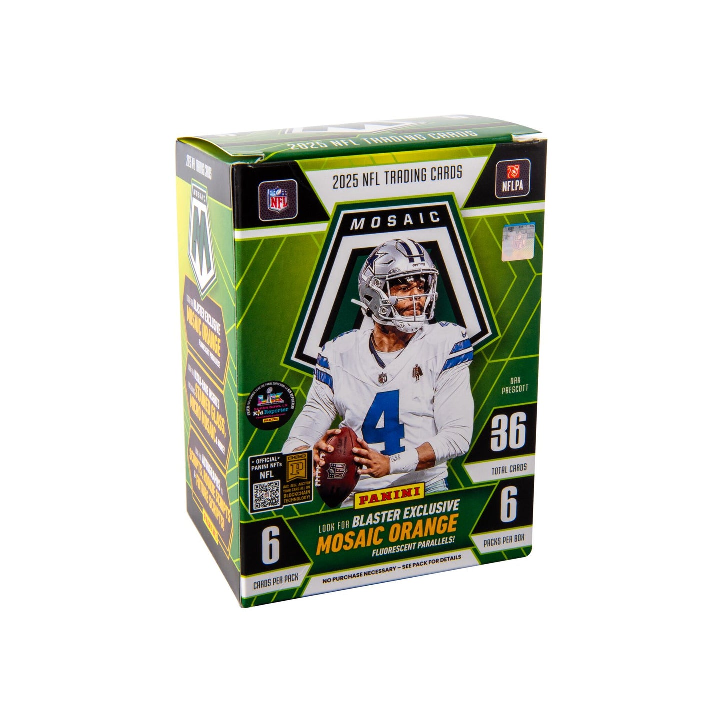 2025 Panini Mosaic NFL Football 6-pack Blaster Box (Orange)