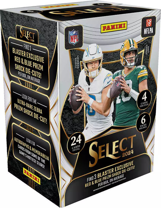2024 Panini Select NFL Football 6-pack Blaster Box (Red & Blue Shock)