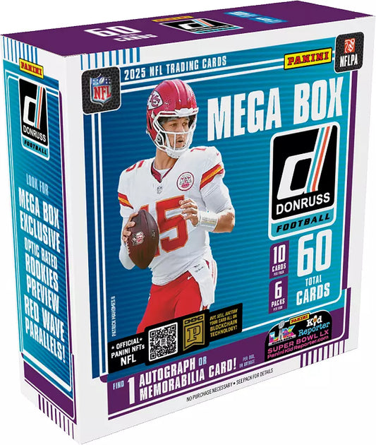 2025 Panini Donruss NFL Football Mega Box (Red Wave Optic)