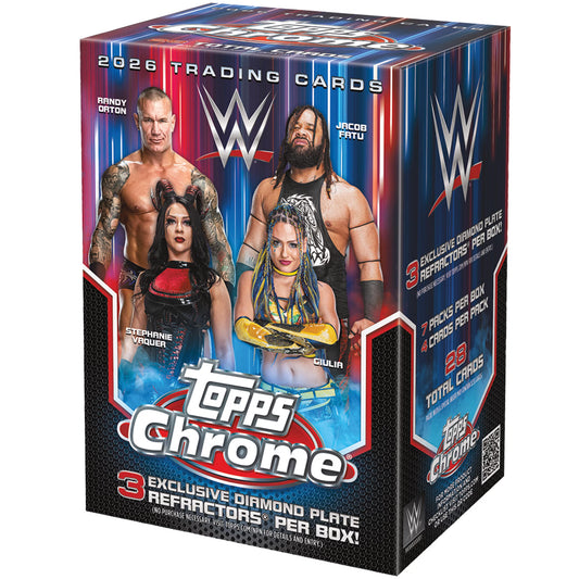 2026 Topps Chrome WWE Wrestling 7-Pack Blaster Box