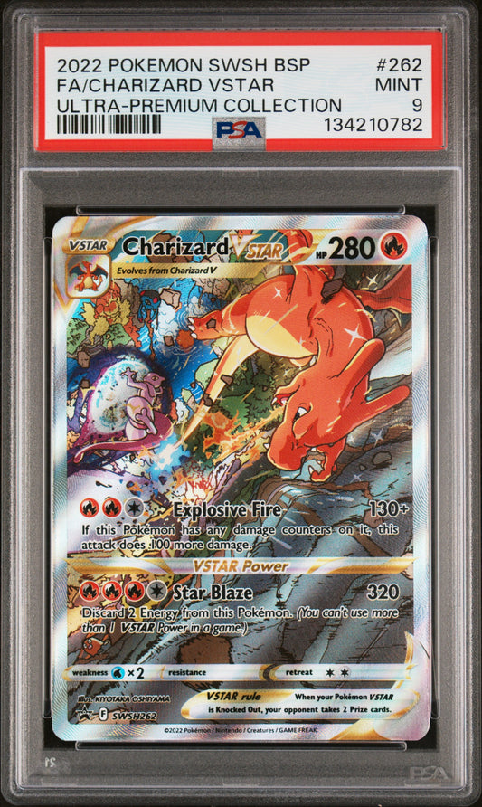 2022 Pokemon Black Star #SWSH262 Charizard Vstar / PSA 9 / C0782