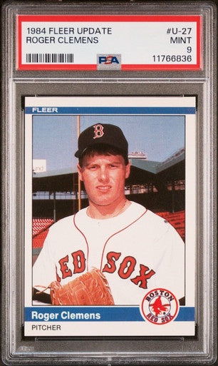 1984 Fleer Update #U-27 Roger Clemens / PSA 9