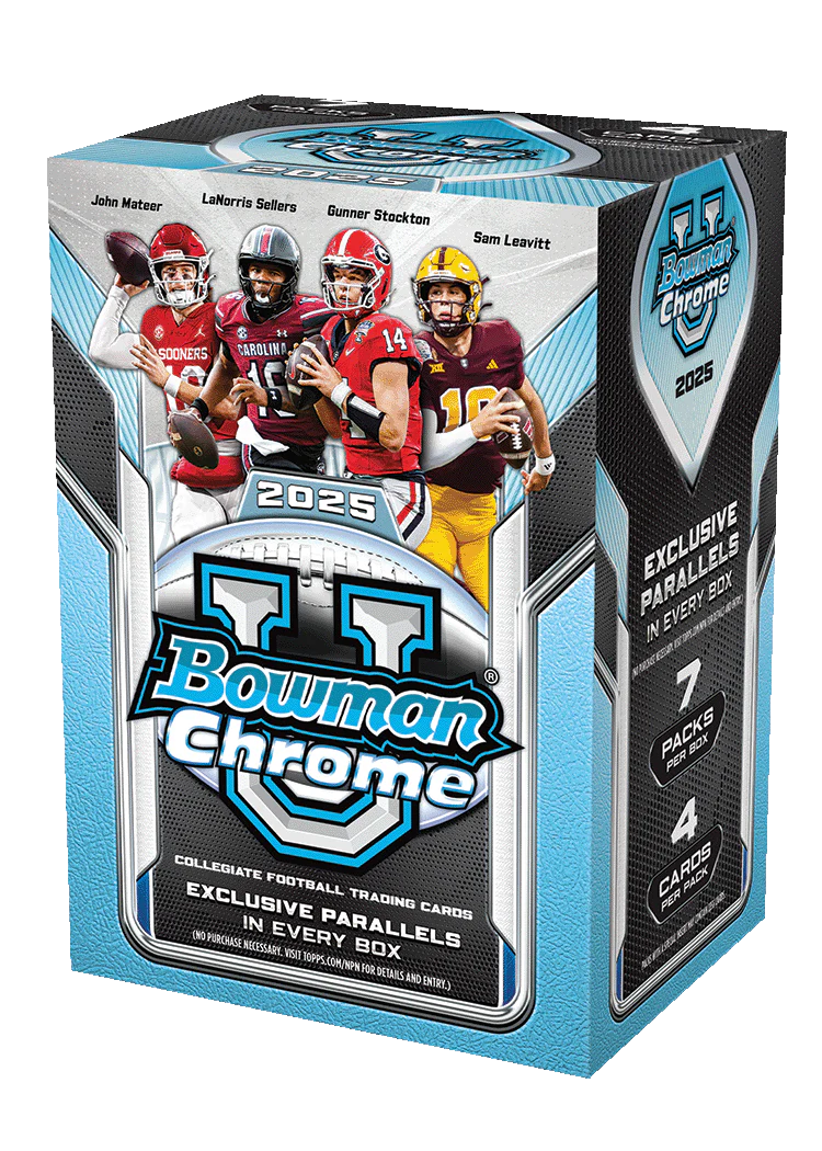 2025 Bowman University Chrome Football Blaster Box