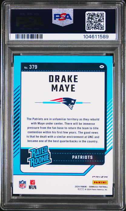 2024 Donruss Optic Preview #379 Drake Maye RC Silver / PSA 9 / C1589