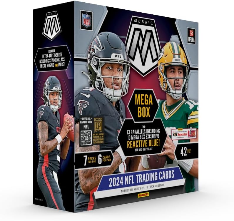 2024 Panini NFL Mosaic Football 7-pack Mega Box (Reactive Blue)