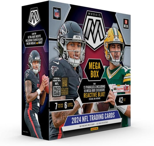 2024 Panini NFL Mosaic Football 7-pack Mega Box (Reactive Blue)