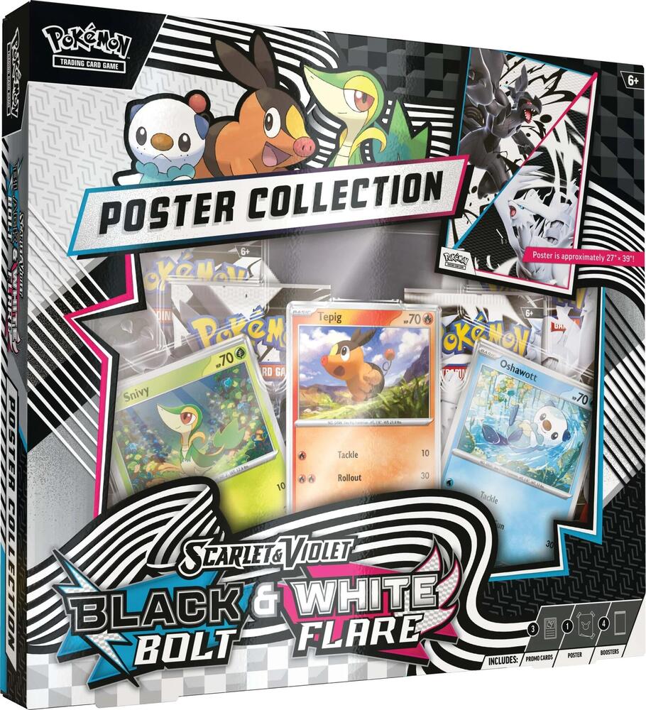 Pokemon SV Black & White 4-Pack Unova Poster Collection