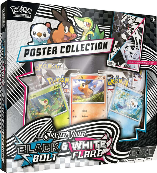 Pokemon SV Black & White 4-Pack Unova Poster Collection