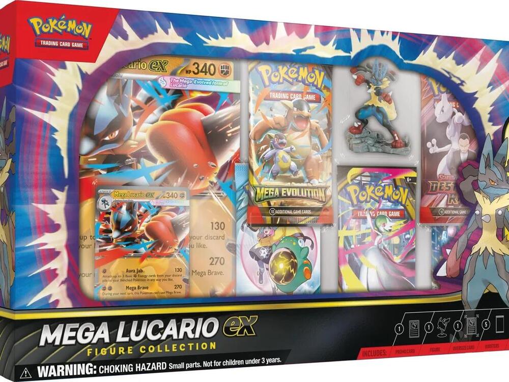 Pokemon ME01 Mega Evolution Mega Lucario EX Figure Collection MCAP