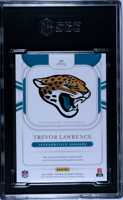 2021 Panini National Treasures FT-TL Trevor Lawrence RC 59/99 / SGC 9