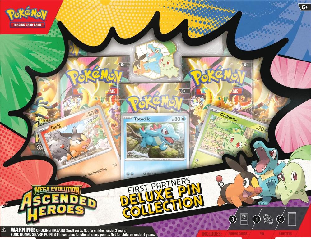 Pokemon ME Ascended Heroes 5-Pack Deluxe Pin Collection Box