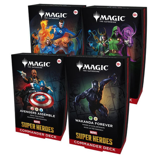 Magic The Gathering MTG Marvel Super Heroes Commander Deck CASE (4ct)