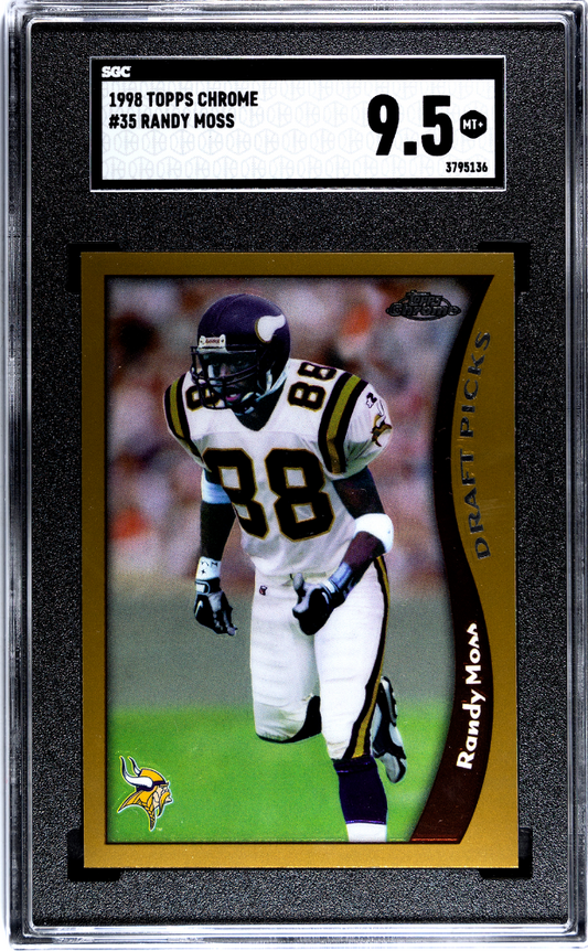 1998 Topps Chrome #35 Randy Moss RC / SGC 9.5 / C5136